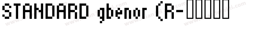 STANDARD gbenor (R字体转换
